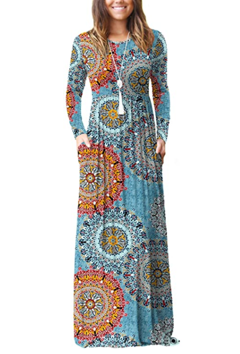 Long Dress with pattern - Premium from Liam Fashions - Just 30 dh! Shop now at luckythegr