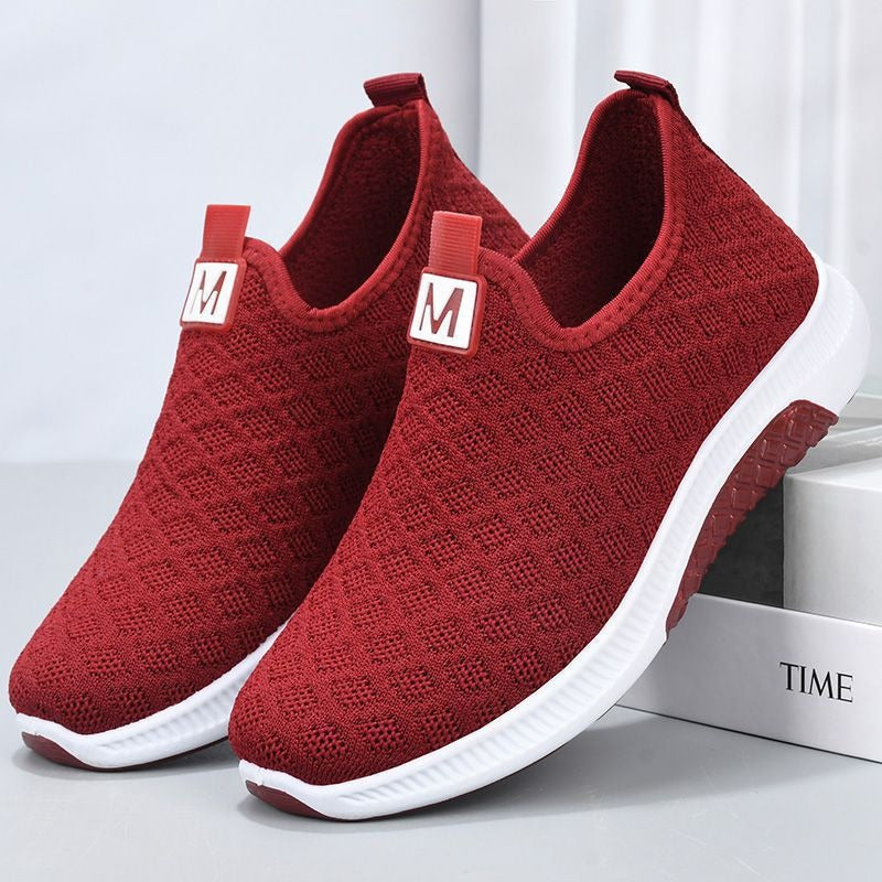 Summer Korean Mesh Comfortable Women Shoes Breathable Hollow Sports Walking Sneakers Casual Flat Ladies Solid Shoes - Premium  from eprolo - Just 22 dh! Shop now at luckythegr