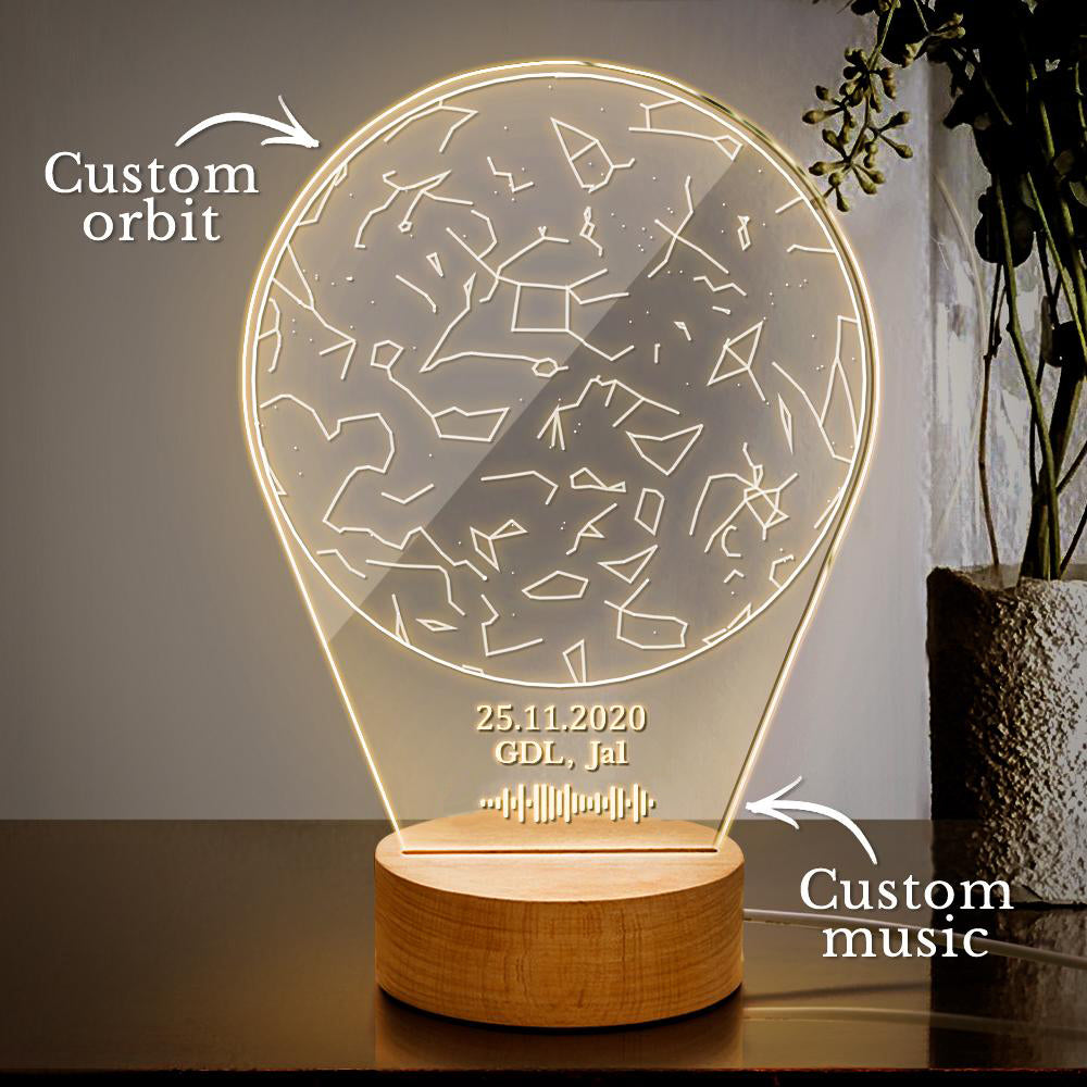 Custom Scannable Code Acrylic Night Lamp Constellation Map Night Light - Premium  from Mademine - Just 14 dh! Shop now at luckythegr