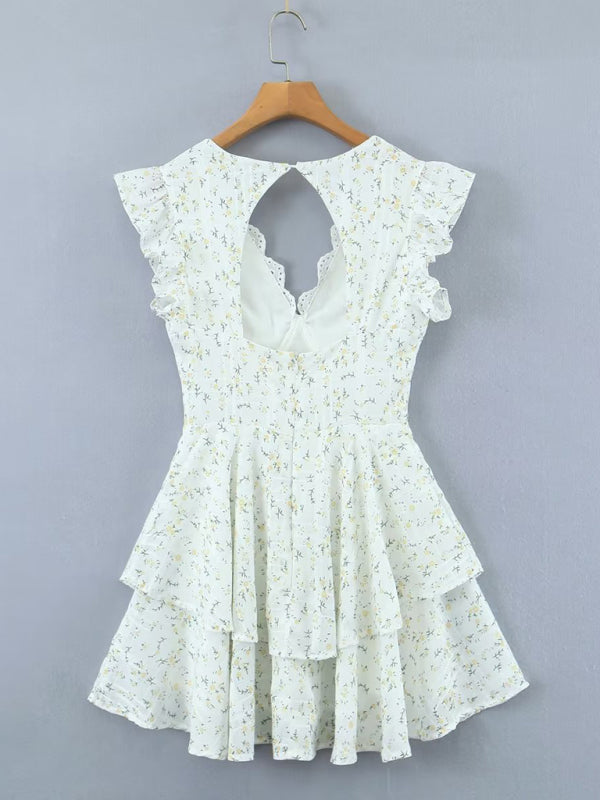 New lace embroidery printed waist dress V-neck halter skirt - Premium  from kakaclo - Just 302.75 dh! Shop now at luckythegr